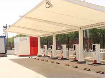 充電站膜結(jié)構罩棚實例一