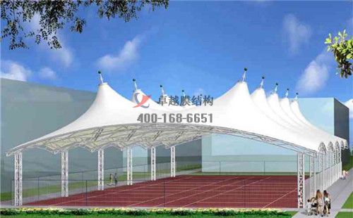 石家莊網球場膜結構頂棚罩棚十年施工經驗 　　