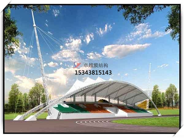 桃源體育場看臺(tái)膜結(jié)構(gòu)/舞臺(tái)罩棚【設(shè)計(jì)安裝】