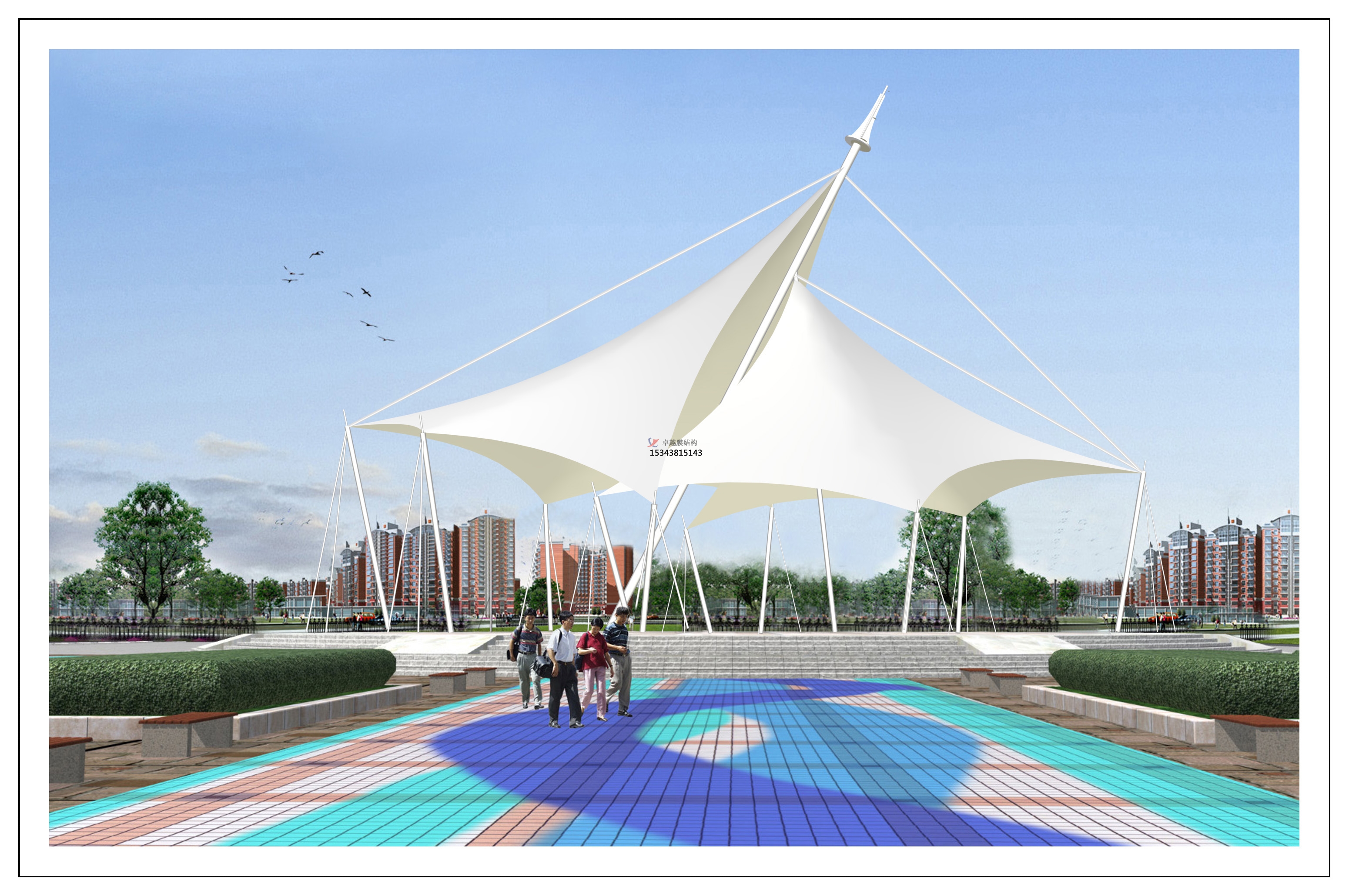 淮濱膜結(jié)構(gòu)景觀【張拉膜景觀】承包安裝<font color='red'>價格</font>