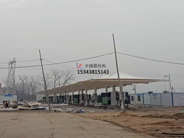 周口淮陽汽車站充電樁膜結(jié)構罩棚
