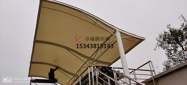 浙江杭州安吉縣自來水廠膜結(jié)構設備棚