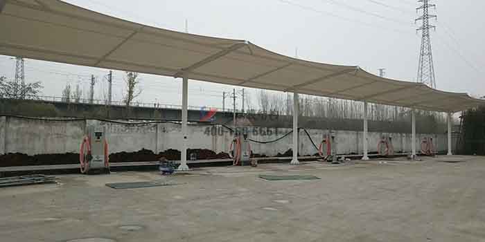 平頂山汽車站新能源充電樁膜結(jié)構案例