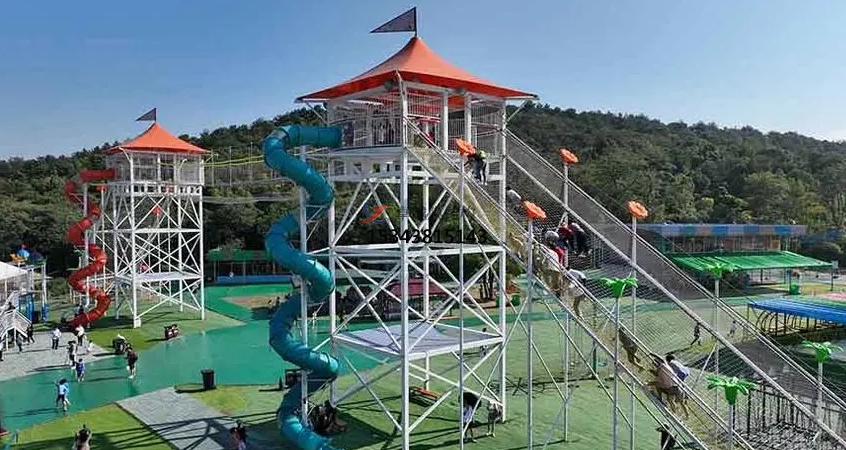 許昌滑世界橘紅色張拉膜結構生產