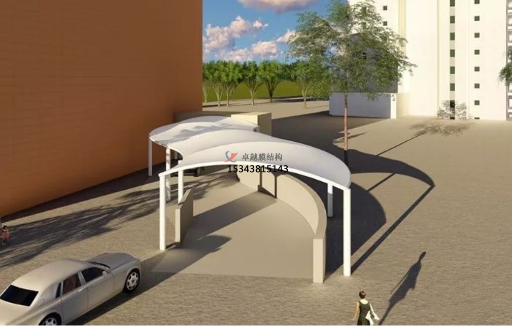 慶陽地下車庫出入口雨棚——慶陽膜結構公司【專業(yè)廠家】