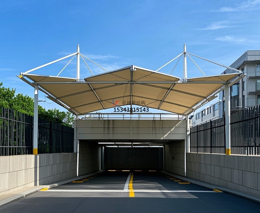 蒲田<font color='red'>膜結(jié)構(gòu)公司</font>【地下車(chē)庫(kù)出入口雨棚】蒲田膜結(jié)構(gòu)廠家